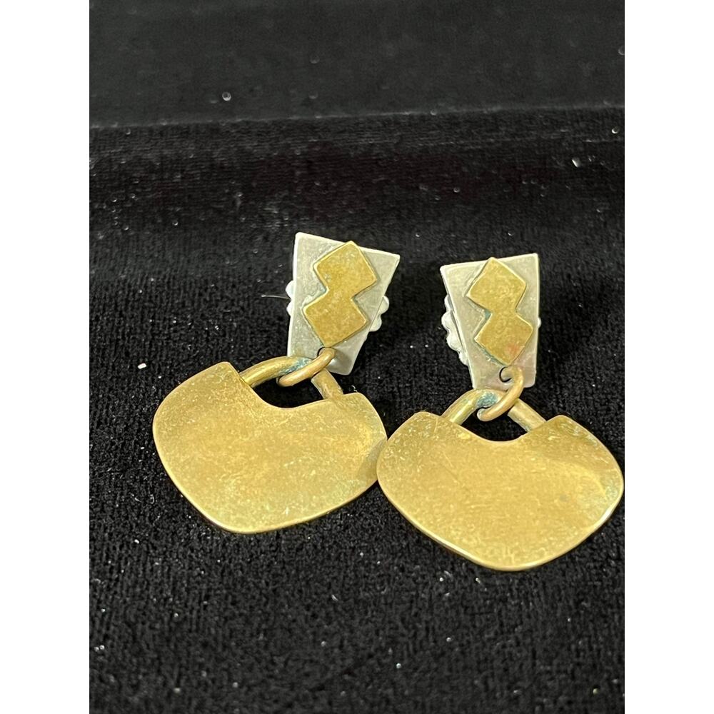 Marjorie Baer vintage modernist drop earrings 1728